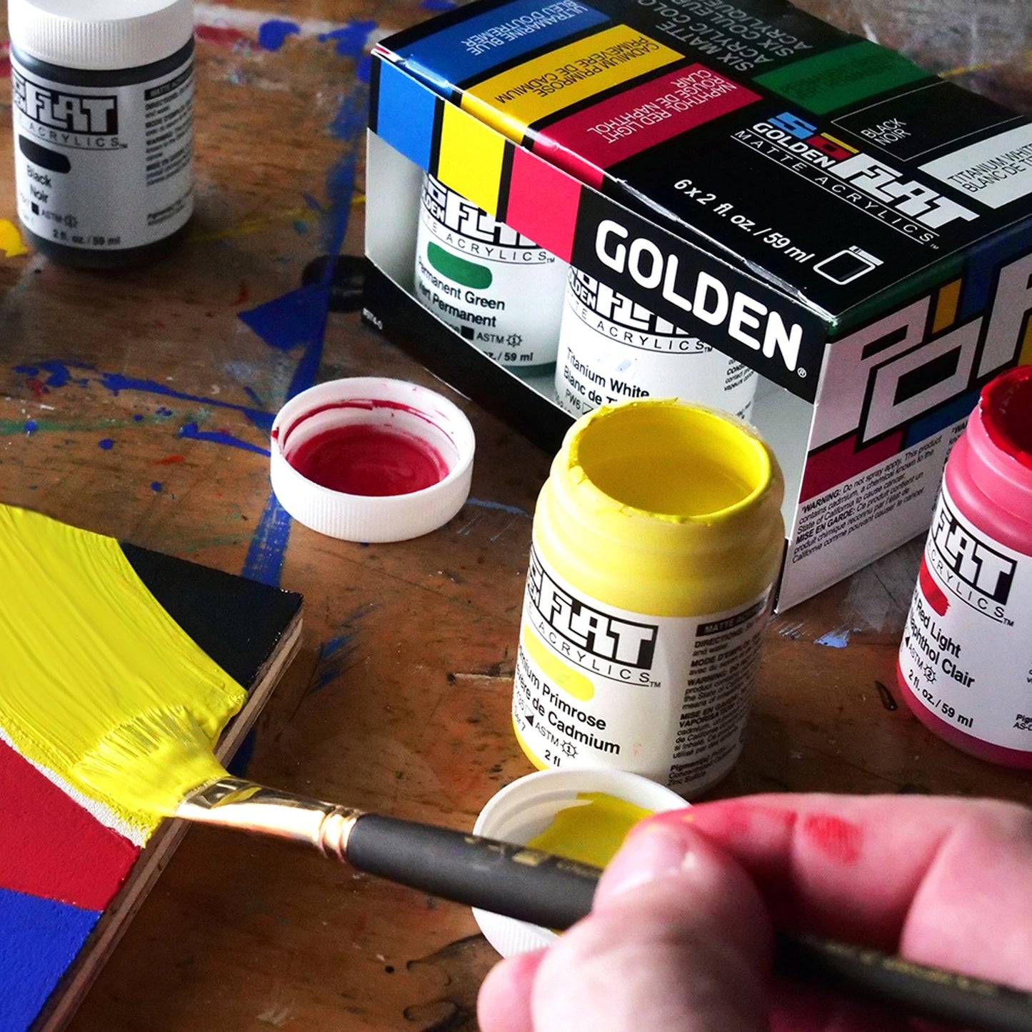 GOLDEN SoFlat Matte Acrylic Paint - 59ml - Pop Set of 6