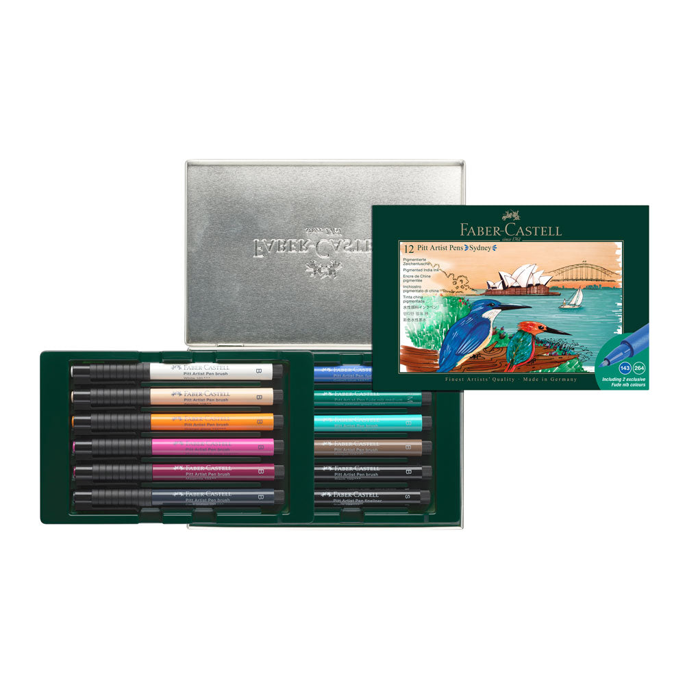 Faber-Castell : Pitt : Artists Brush Pen : City Set of 12 : Sydney