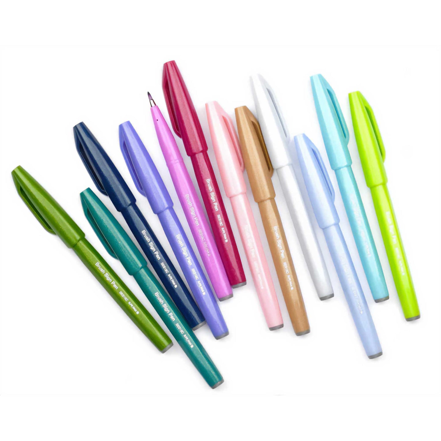 Pentel Arts Brush Sign Pen - New Pastel Shades - Contents