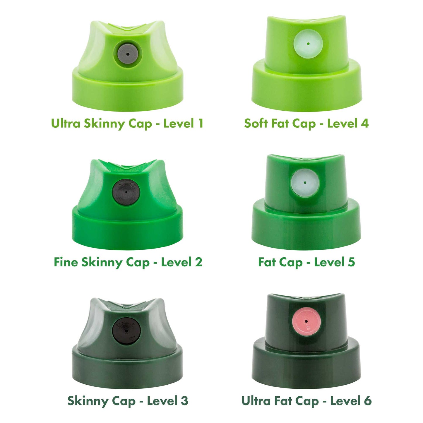 Montana Spray Paint Caps Set of 6 - Levels 1-6