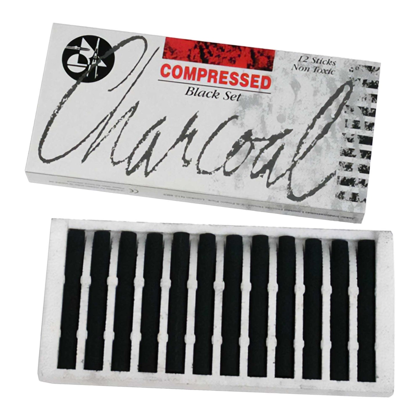 Jakar Compressed Charcoal - Black - Set of 12