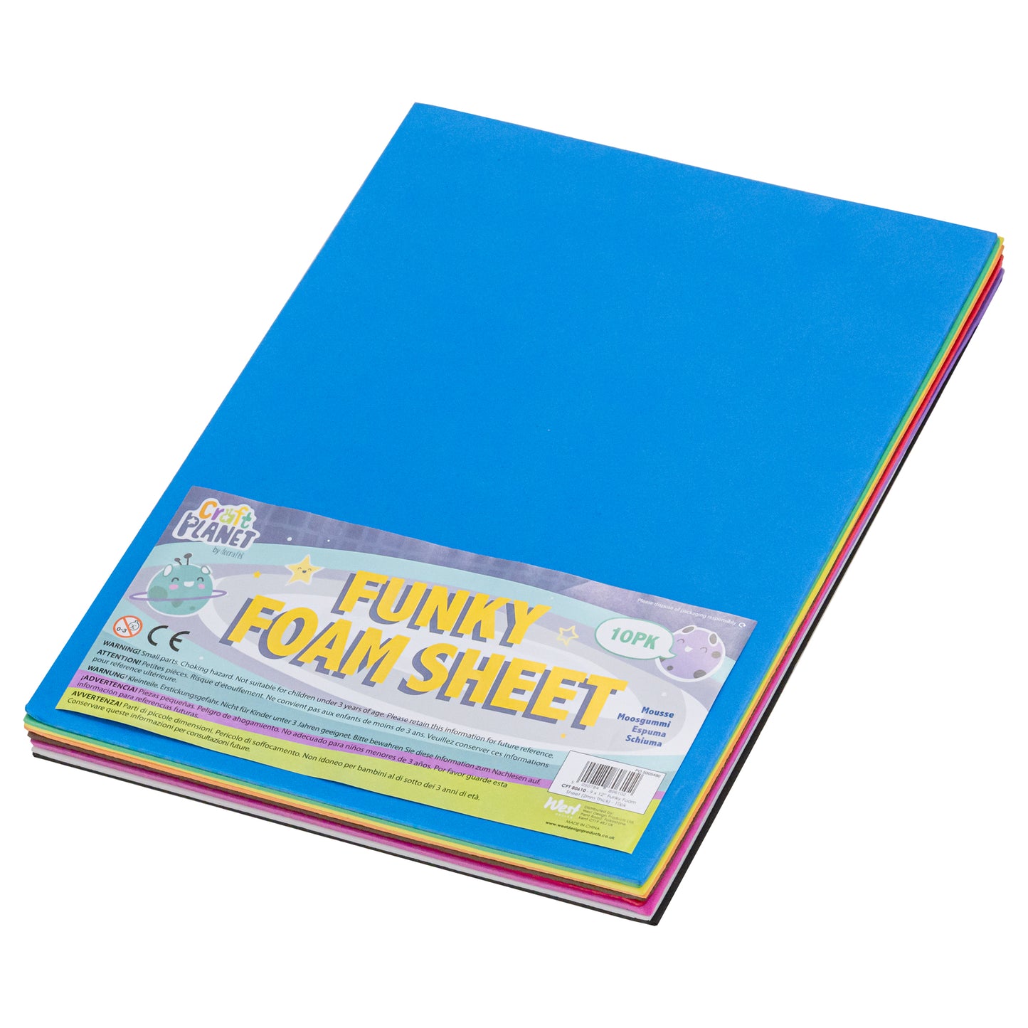 Craft Planet Funky Foam Sheets - In Packaging