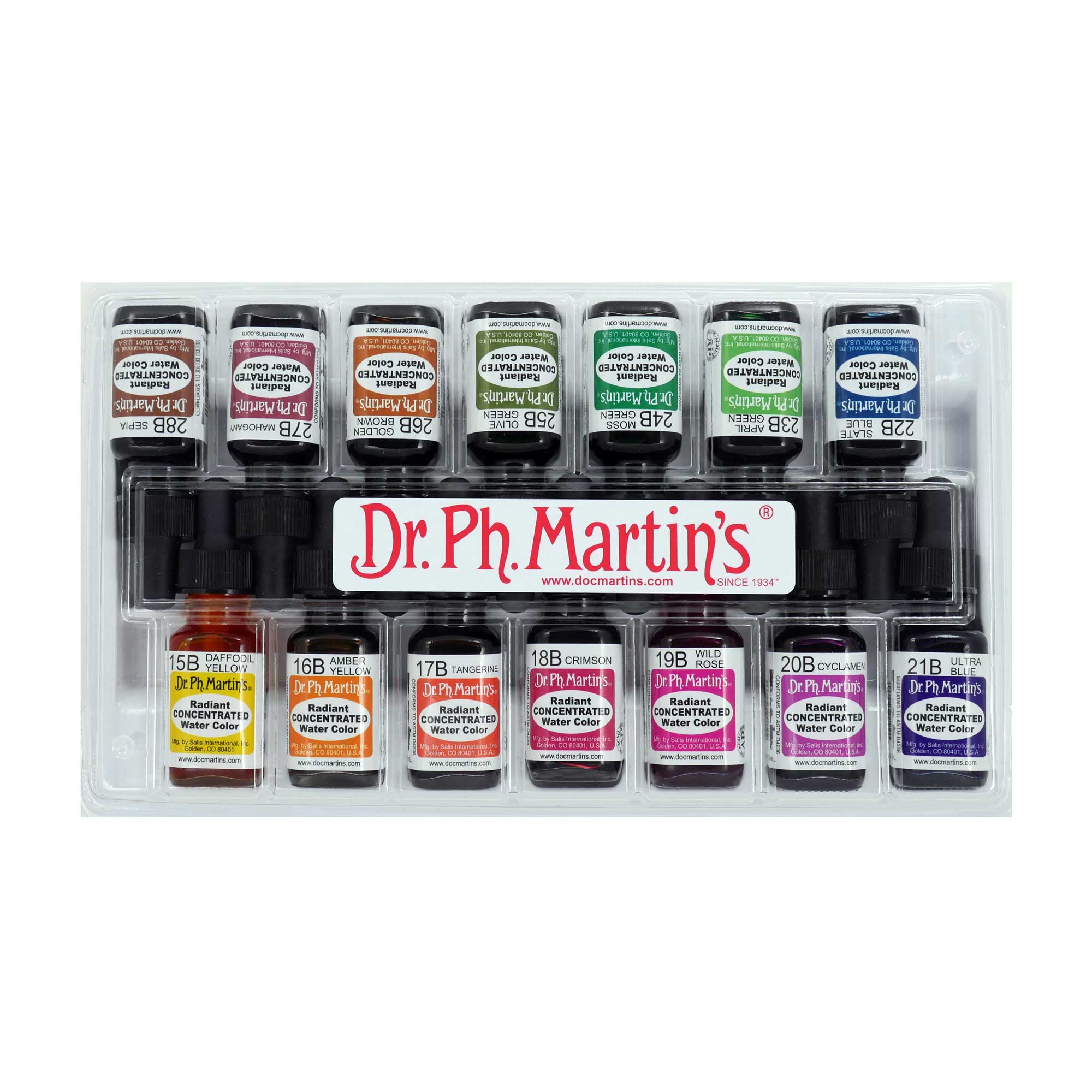 Dr. Ph. Martin's Radiant Concentrated Watercolour Ink - Set B