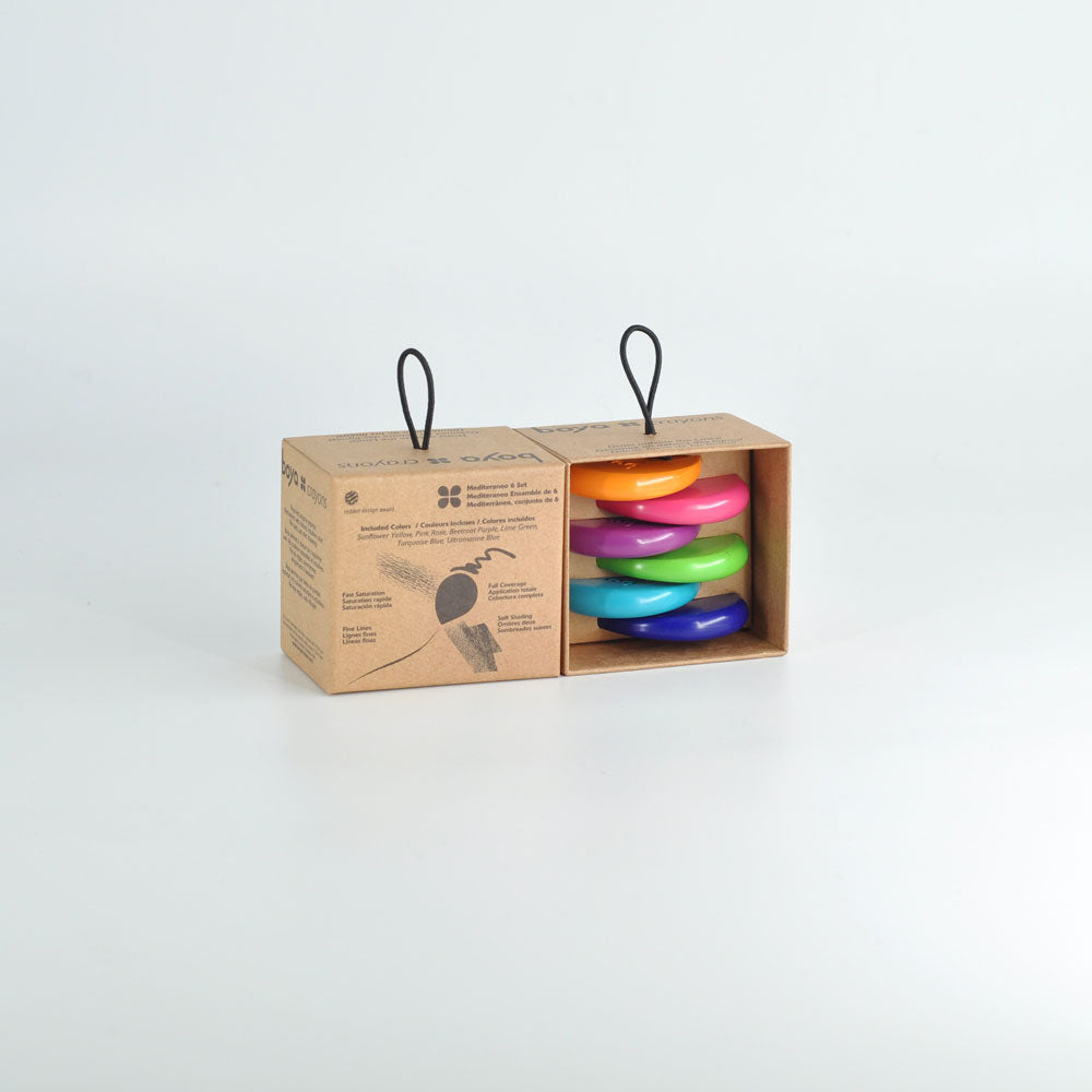 Boya Crayons : Wax Crayons : Set of 6 : Mediteraneo