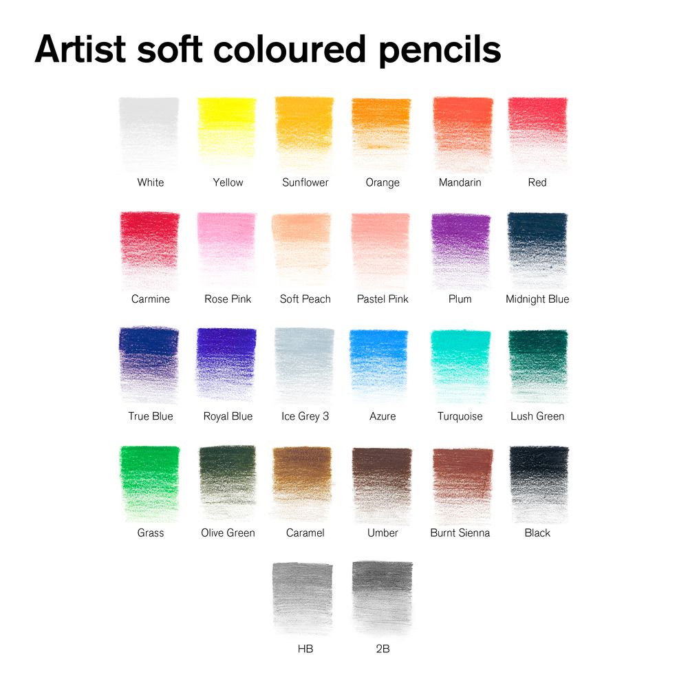 Winsor & Newton : Studio Collection : Colour Pencil : Wallet Set of 27