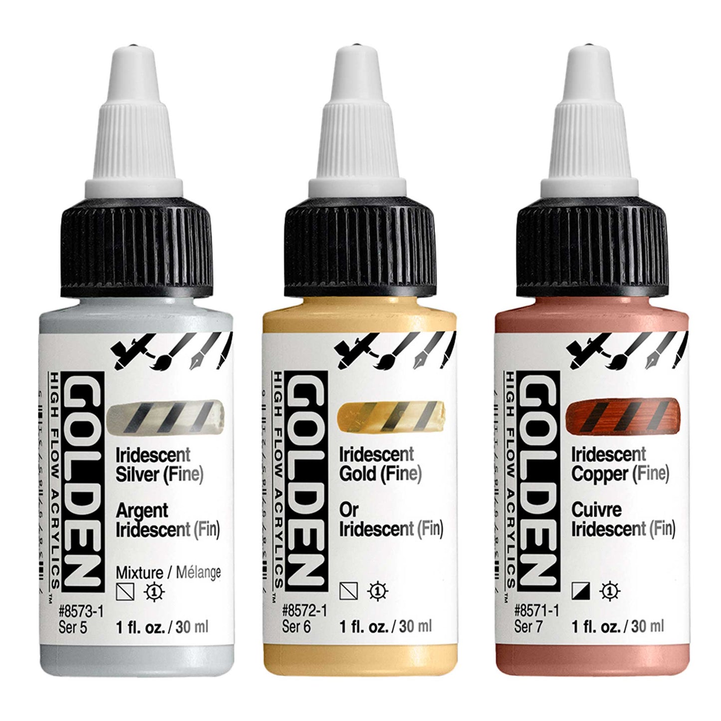 Golden High Flow Acrylics - Effect Colours 30ml