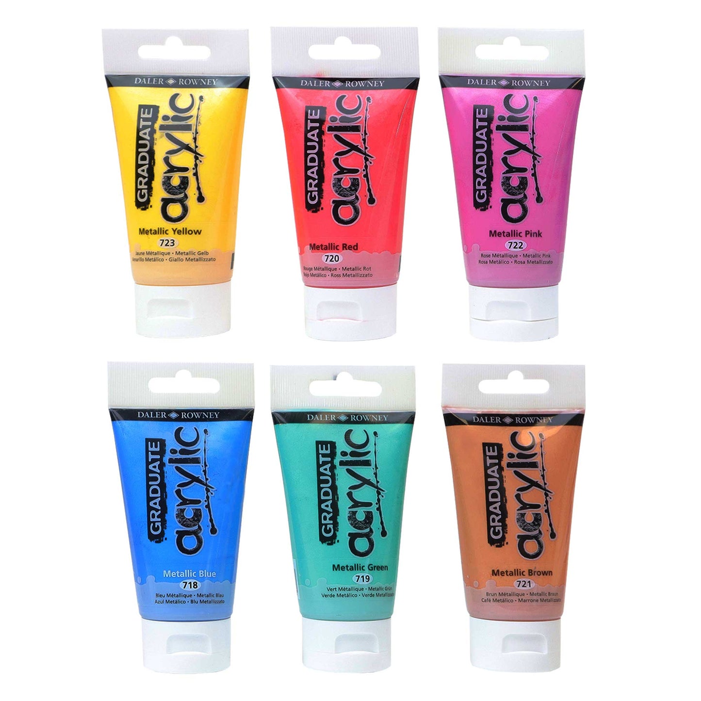 Graduate Acrylic Metallic Paints - Set Contents