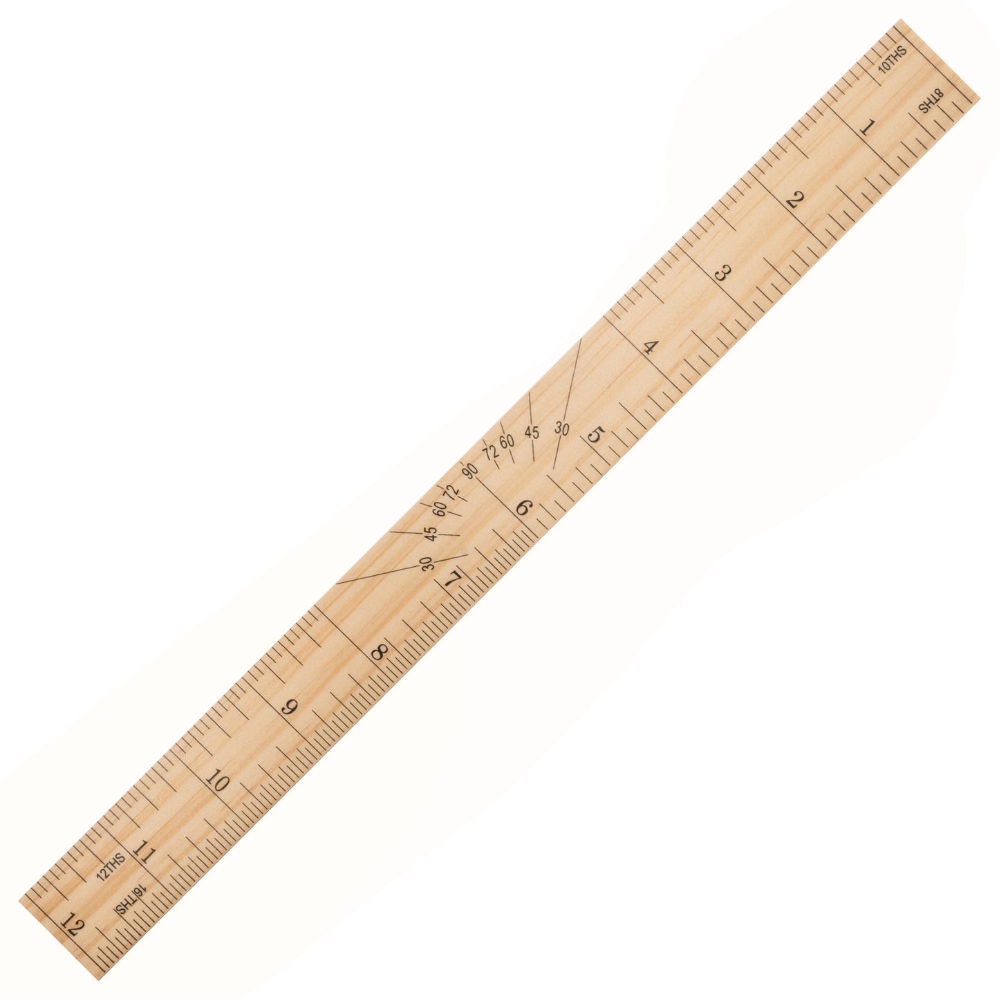Helix Oxford Traditional Dual-Sided Wooden Ruler - 30cm/12"