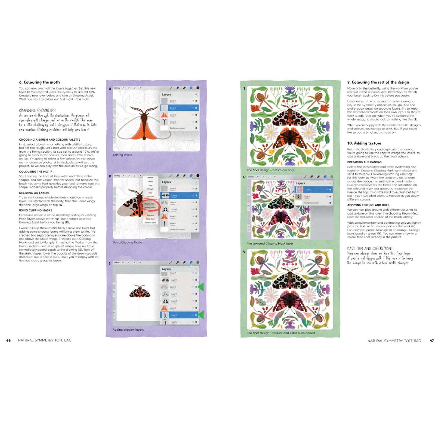 Sample Page 3 - An expansion on how to use the symmetry feature in Procreate