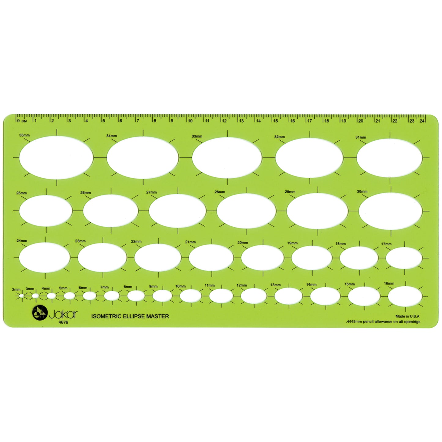 Jakar Isometric Ellipse Master Template