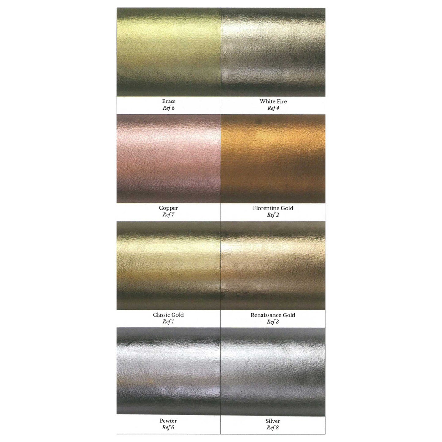 Liquid Leaf - Colour Swatches