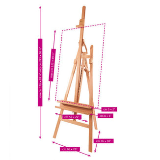 Mabef M11 Artists Lyra Easel Dimensions