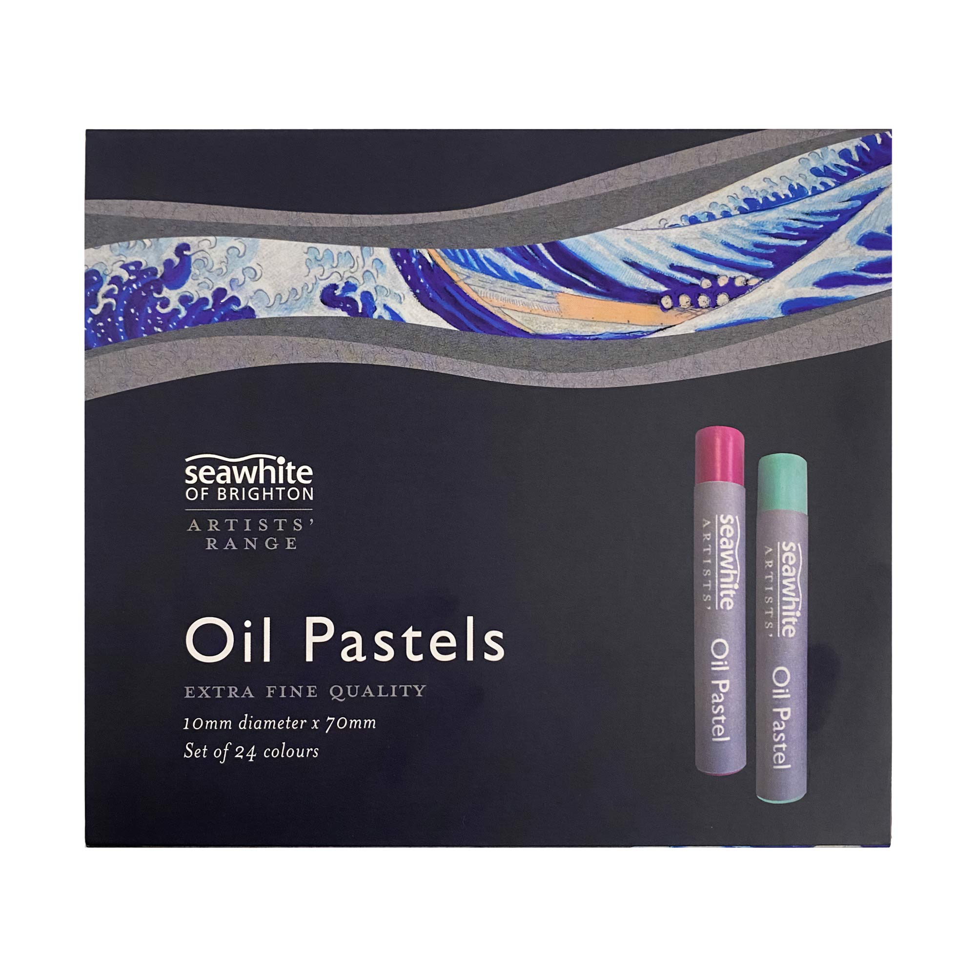 Seawhite Oil Pastels - Artists' Range - Set of 24 Colours - Box