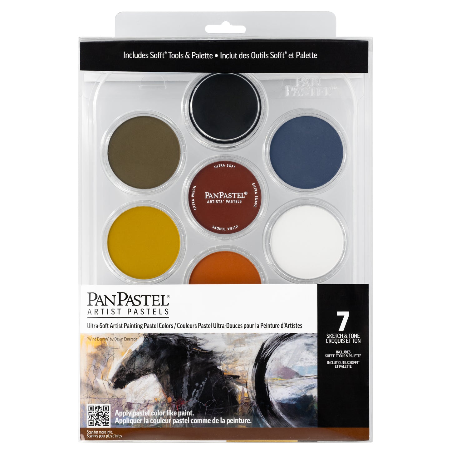 PanPastel Artist Pastels - Sketch & Tone Set of 7 Pastel Colours with Accessories