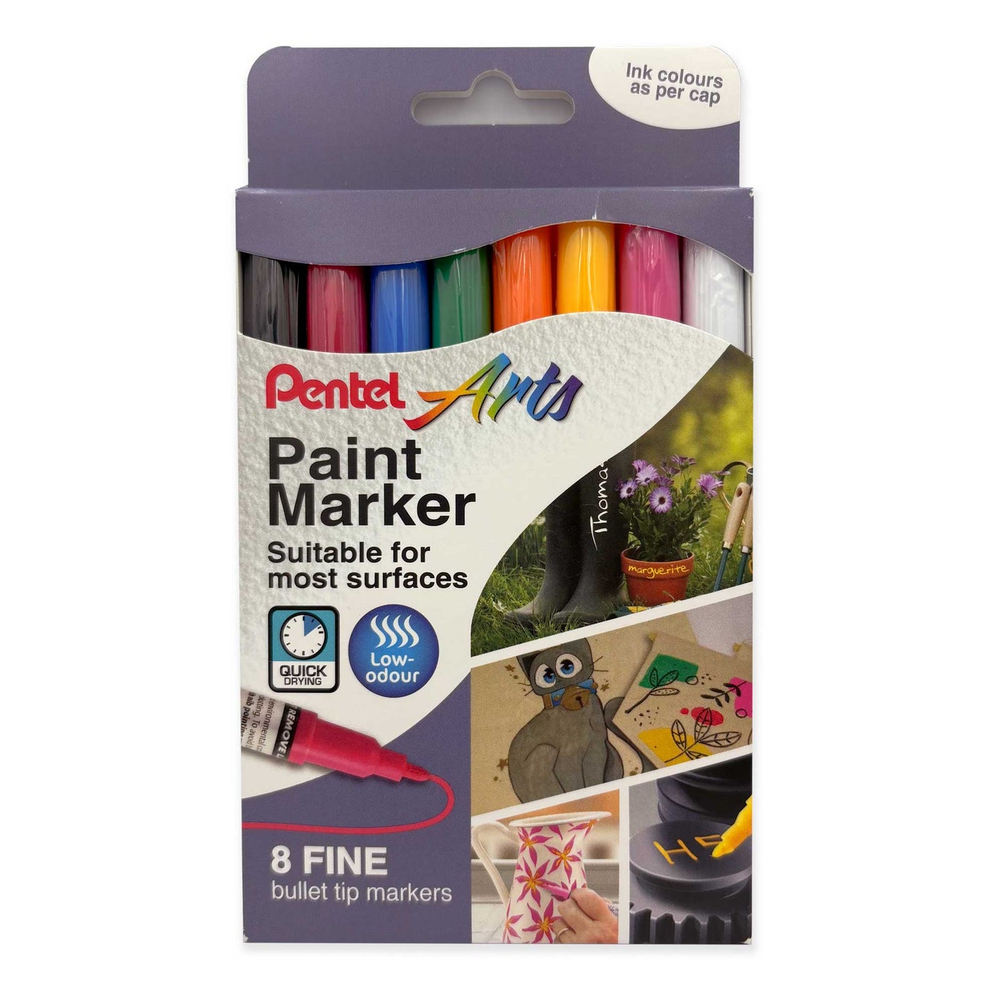Pentel Bullet Tip Paint Marker - Pack of 8 - Fine