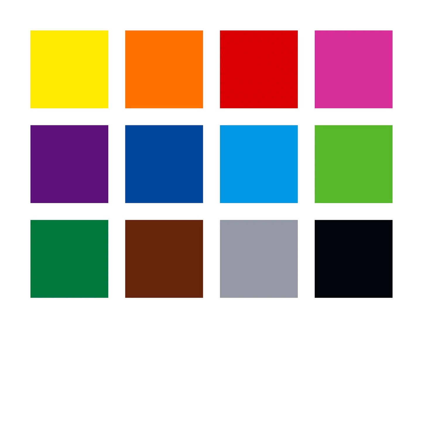 Staedtler Pigment Arts Brush Pens - Basic Colours - Set of 12 - Colour Swatches