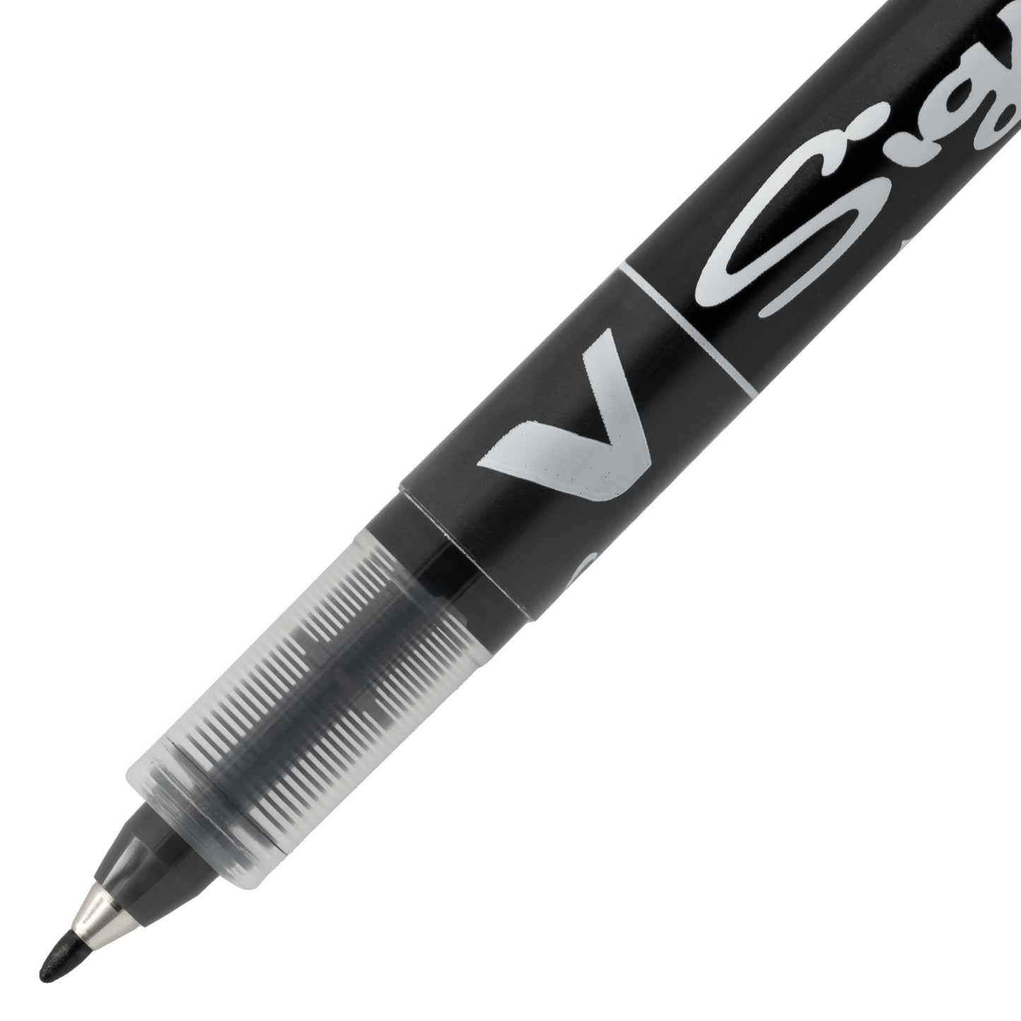 Pilot V-Sign Pen - Black - Nib closeup