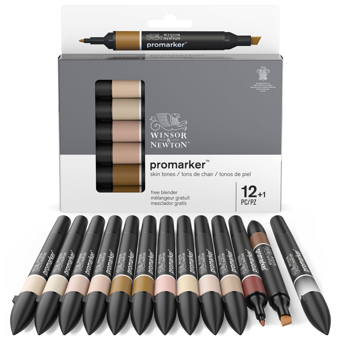 Winsor & Newton Promarker - Skin Tones Set - Box with Markers