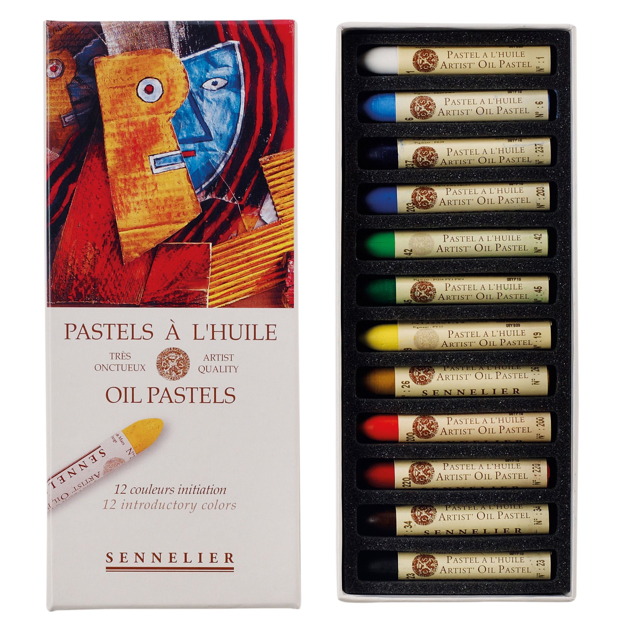 Sennelier Artists Oil Pastels Sets - 12 Introductory Colours