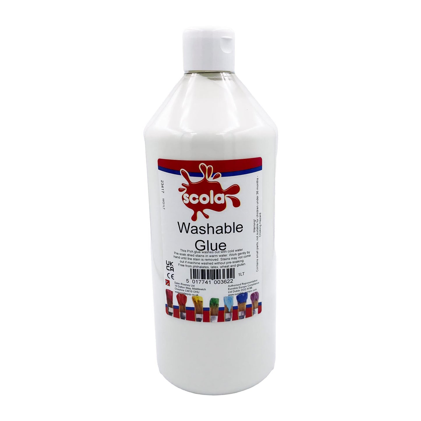 Scola Washable Glue - PVA - 1ltr