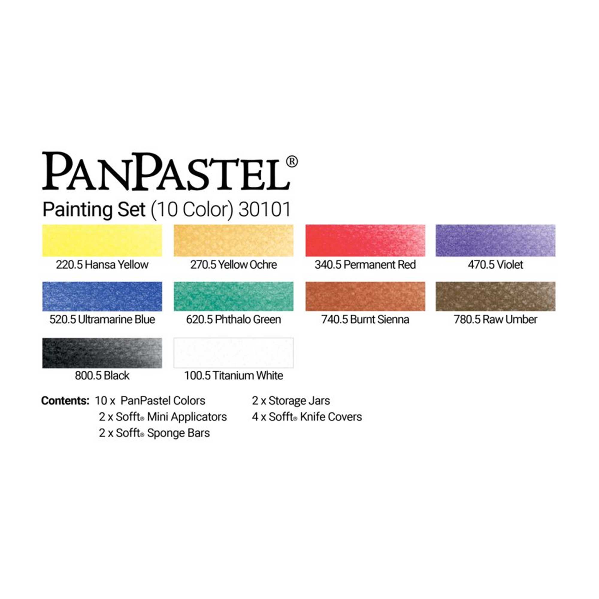 PanPastel Set of 10 - PAINTING Colour Swatches