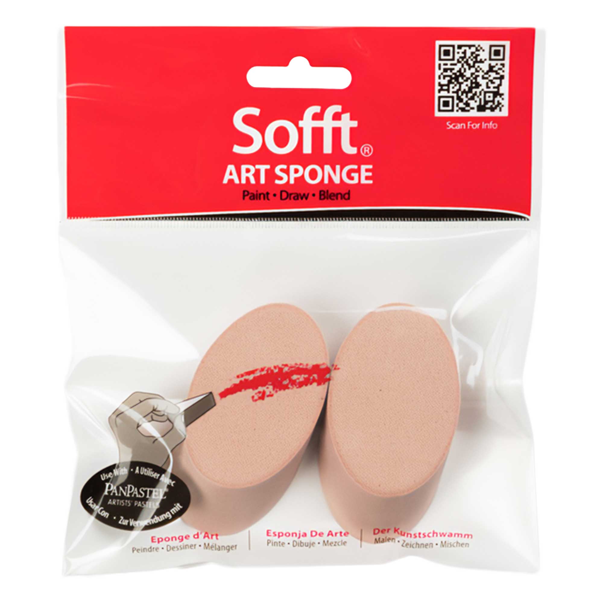 Pan Pastel - Sofft Angle Slice: Round Sponge in Packaging