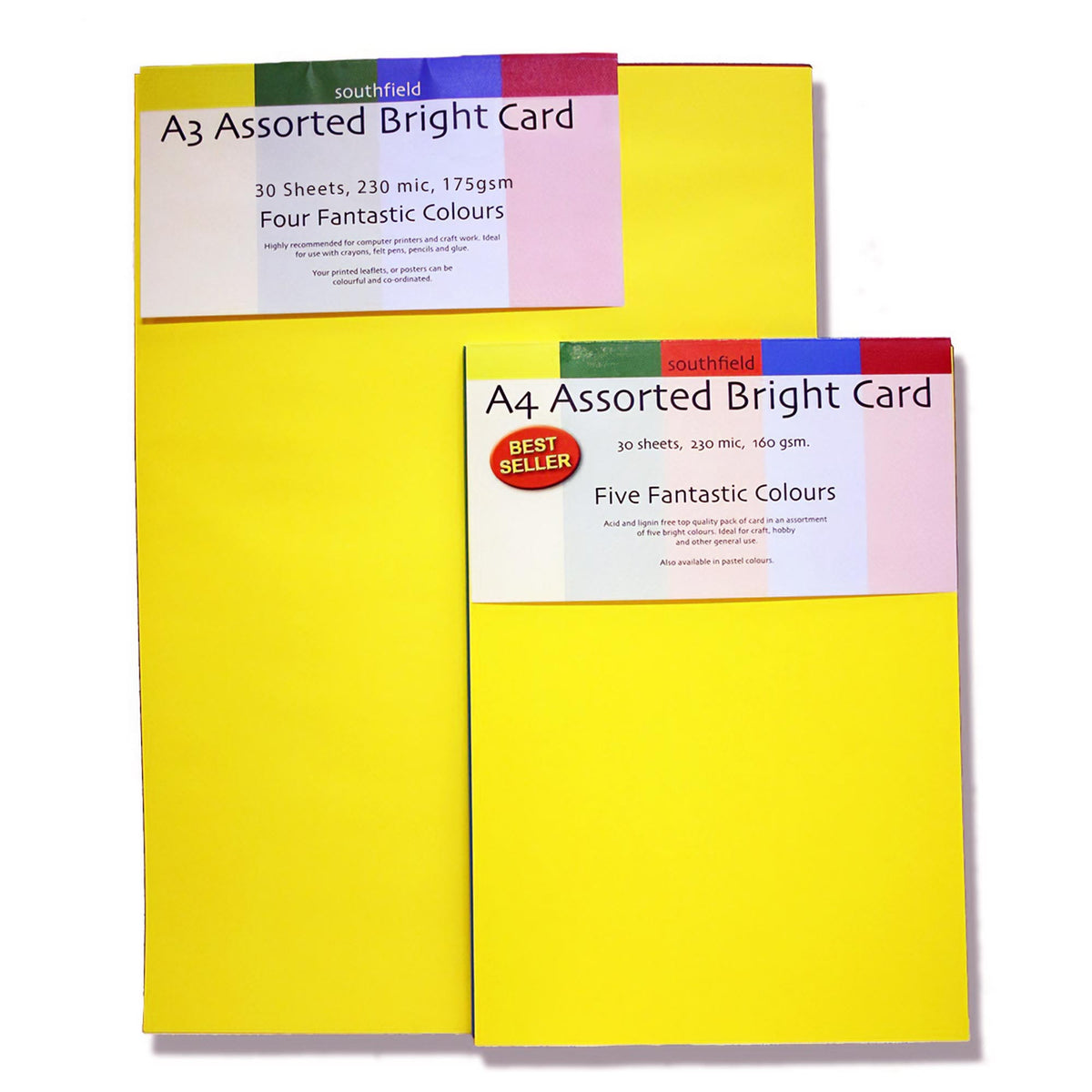 Southfield Assorted Bright Card - A3 &amp; A4