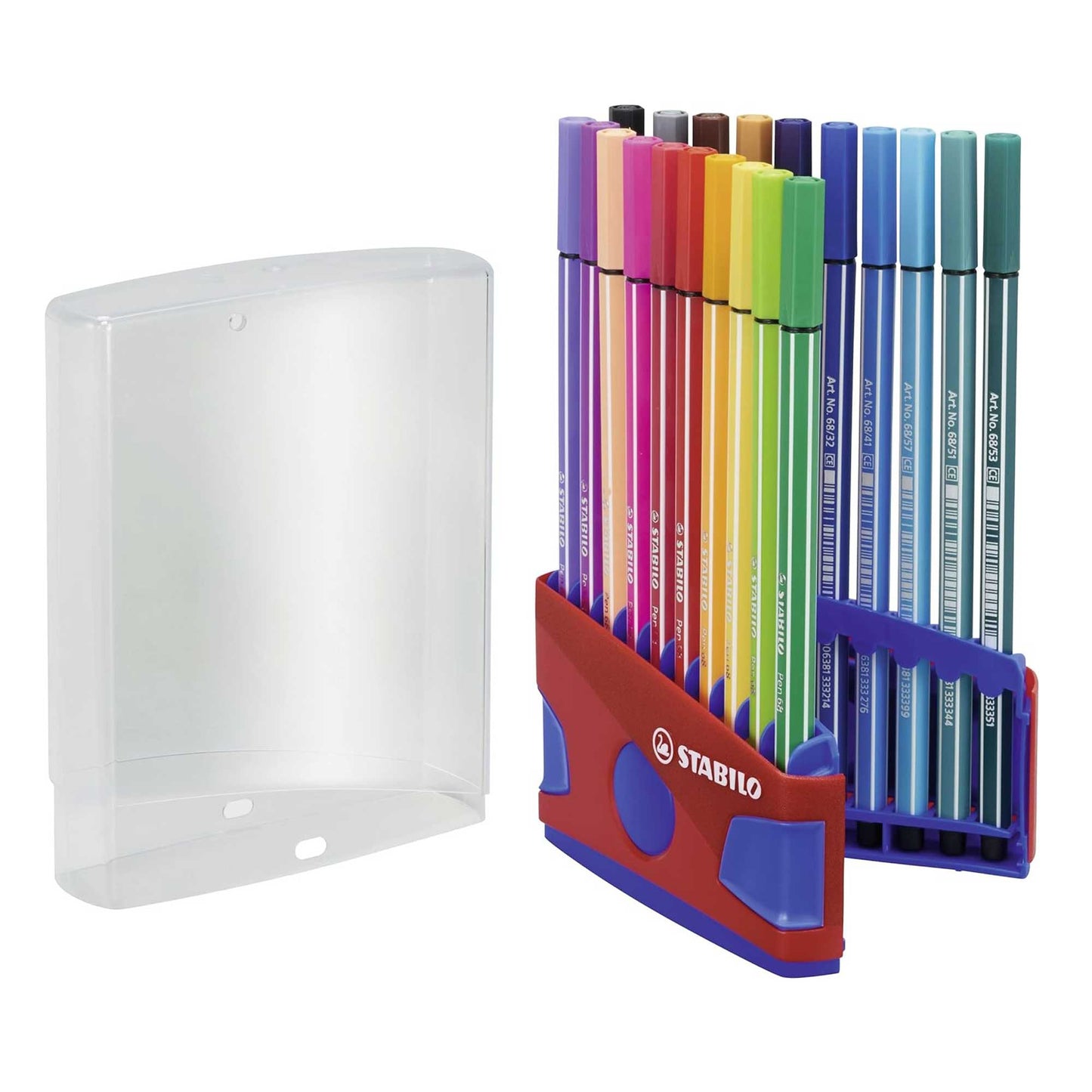 Stabilo Pen 68 Colour Parade - Professional Artists Set of 20 - Box Open with Lid Off