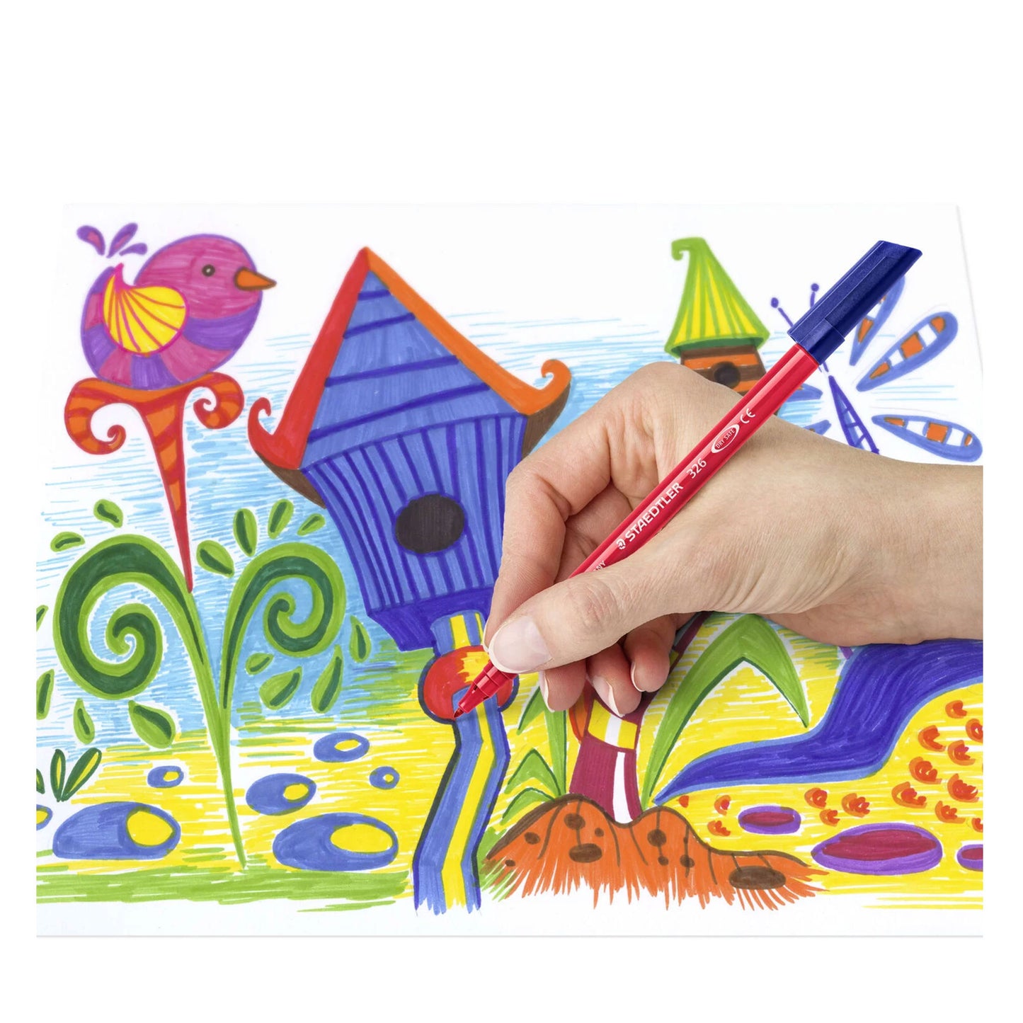 Staedtler Noris Club Felt Pen Sets - Sample Illustration