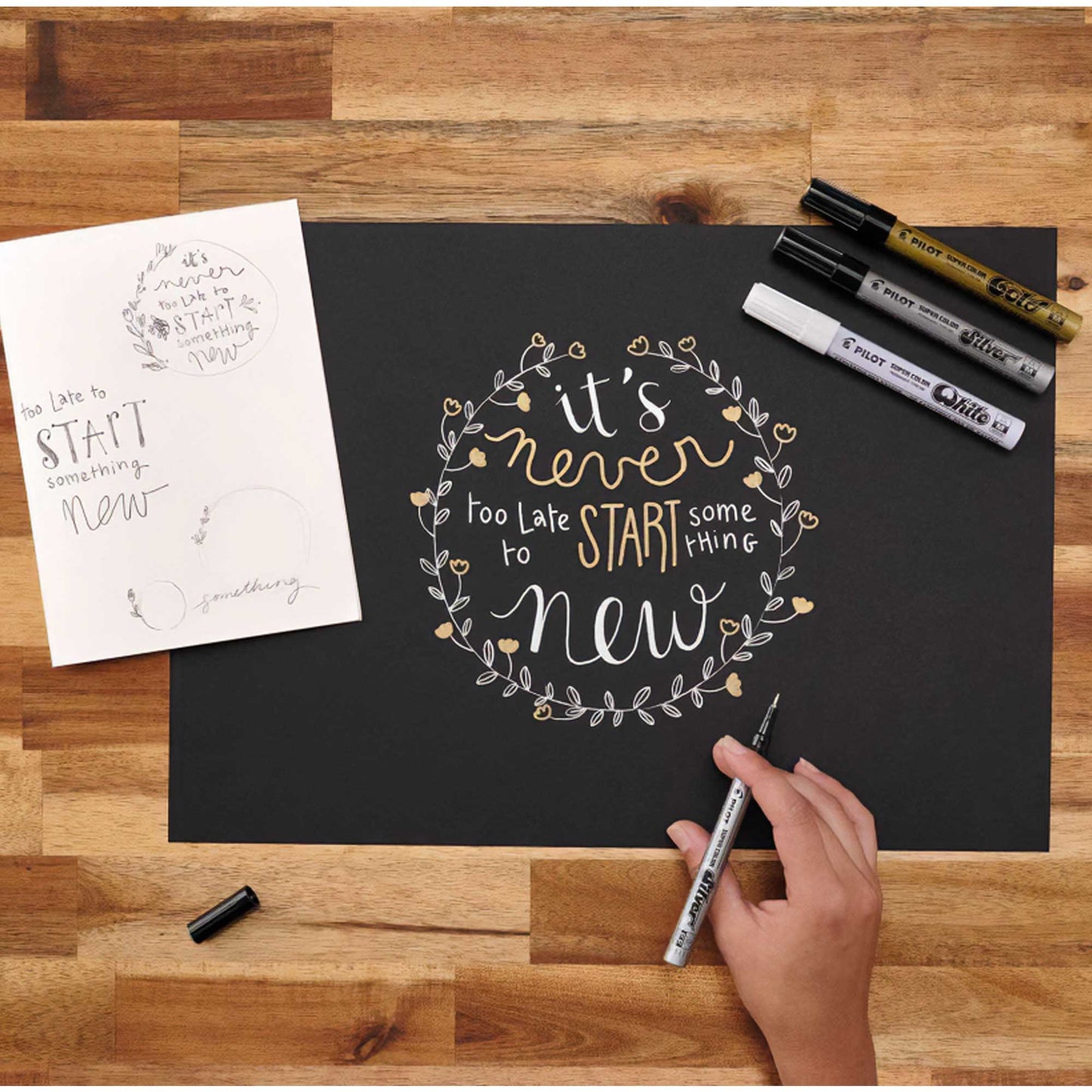 Pilot Super Colour Marker Pens - Sample Calligraphy