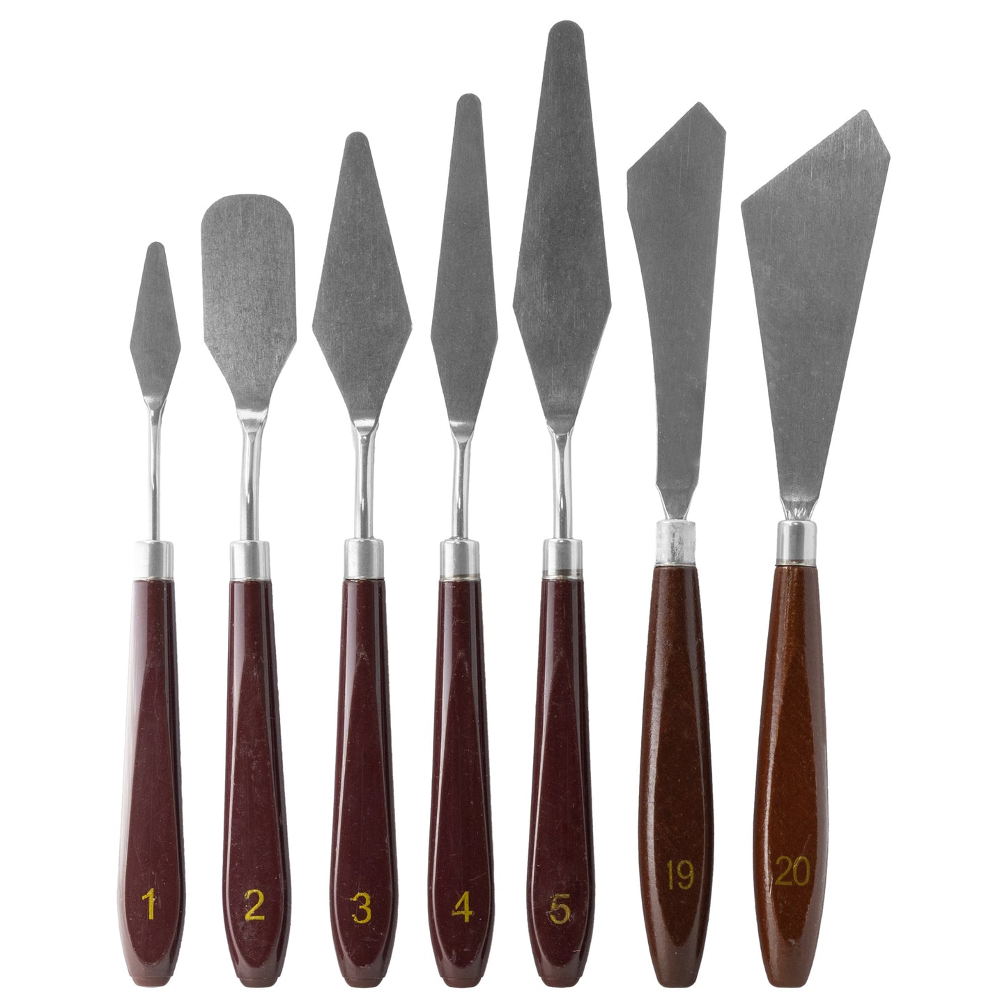 ARTessentials Palette Knives - Wooden Handle - Set of 7
