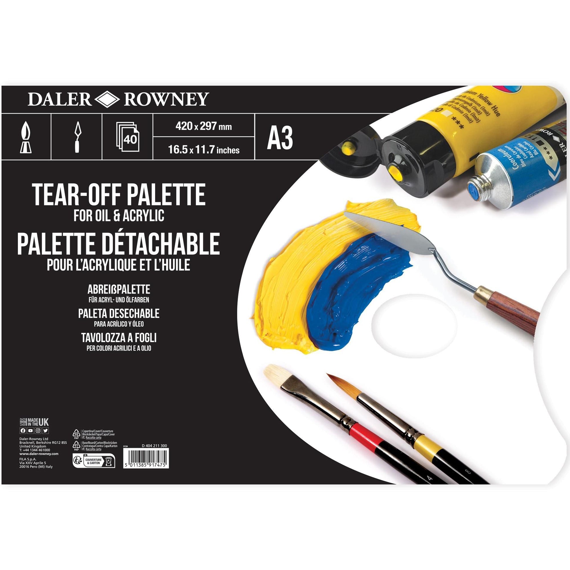 Daler-Rowney Tear-off Palette - A3