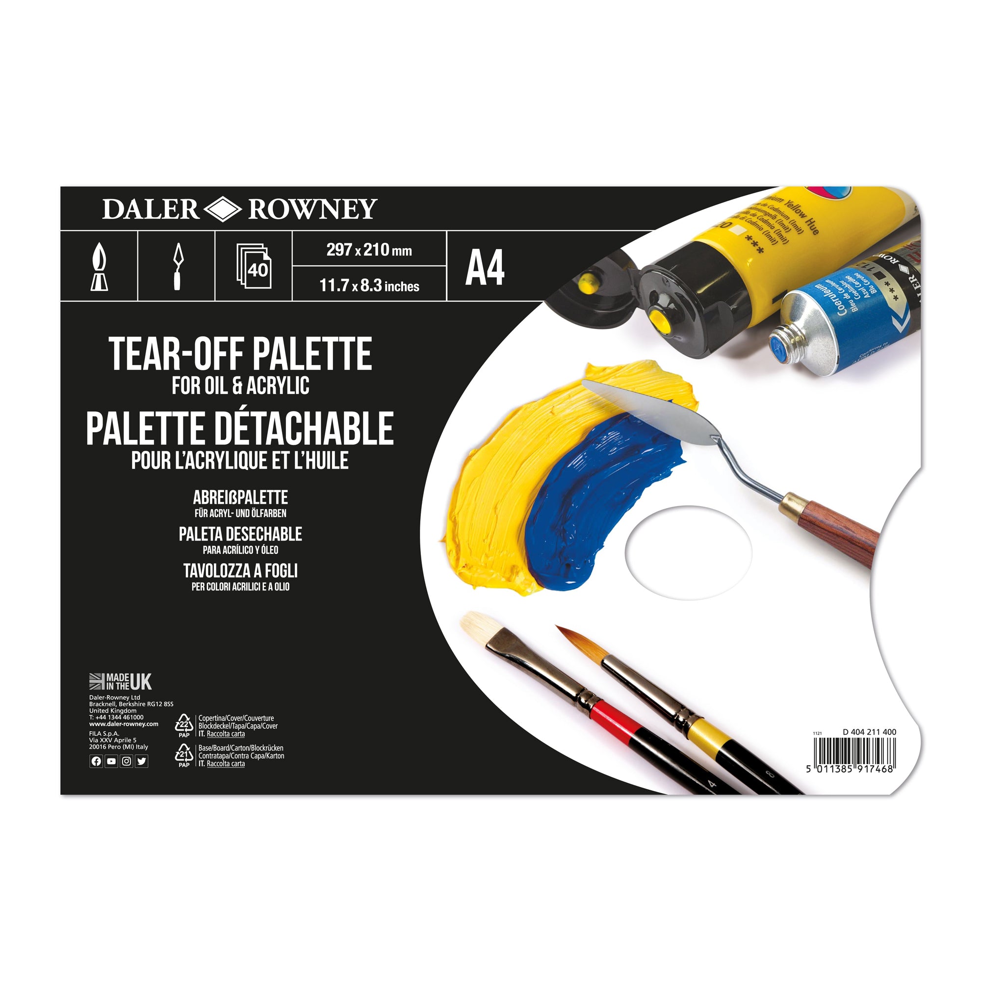 Daler-Rowney Tear-off Palette - A4