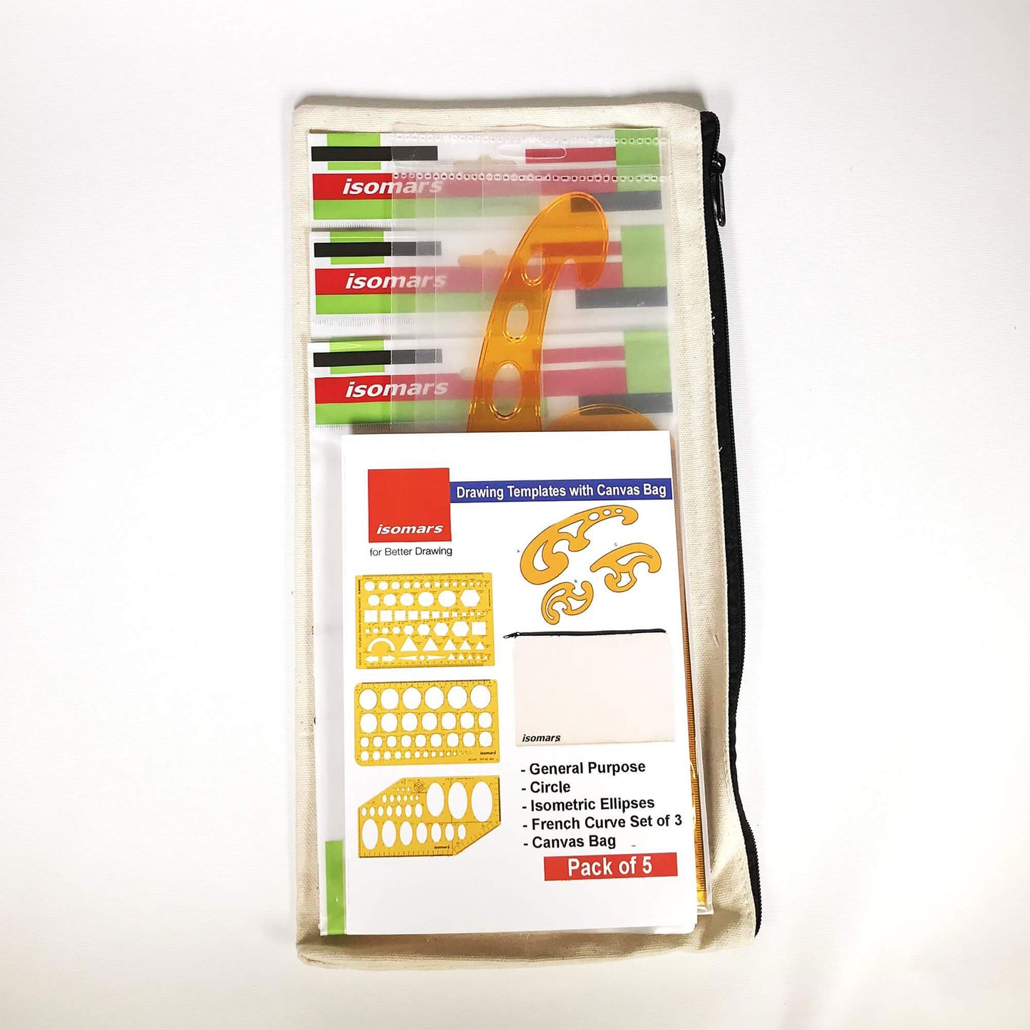 ARTdiscount Template Combo Pack - General with French Curves in packaging