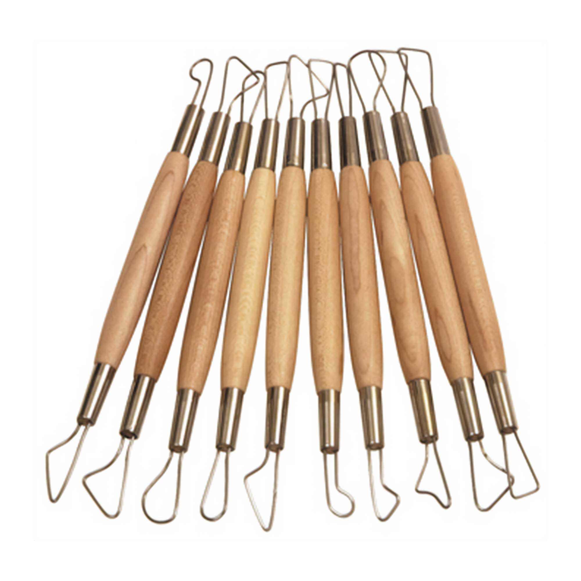 Jakar 6" Assorted Wooden Modelling Tools (Wire Ended Both Ends)