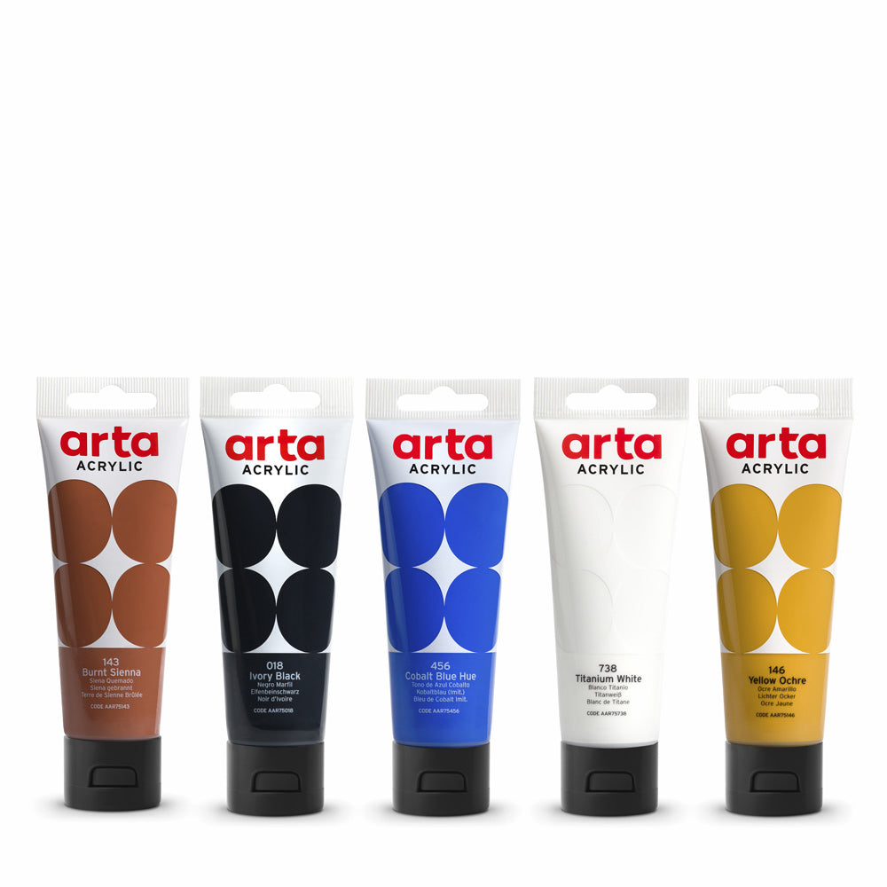 Arta : Acrylic Paint : 75ml : Set of 10