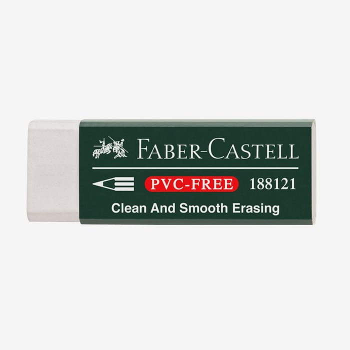 Faber-Castell : White Vinyl Eraser with Sleeve