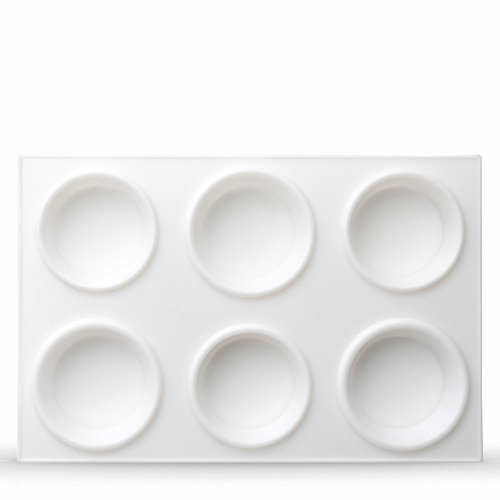 Studio Essentials : Plastic Palette : 6 Wells : 2cm Deep (Apx.1in)