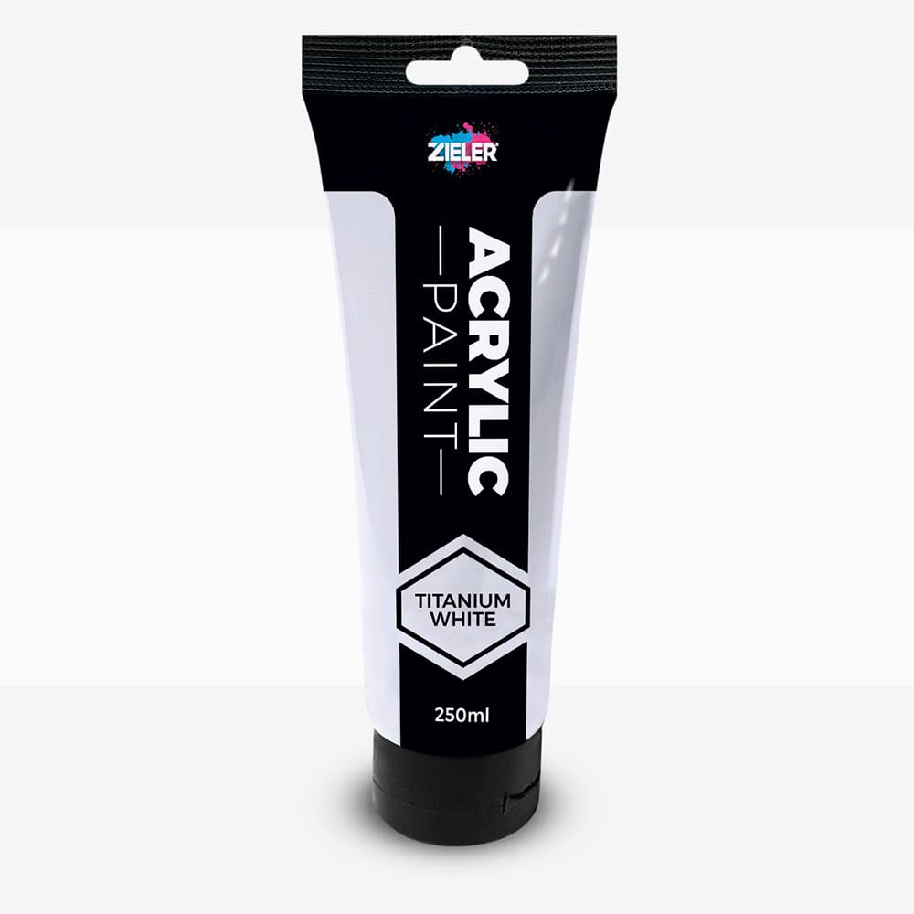 Zieler : Premium Acrylic Paint : 250ml : Titanium White
