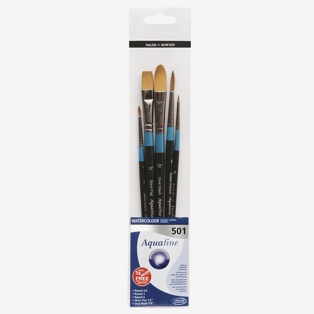 Daler-Rowney : Aquafine Watercolour Brush : Wallet Set : 501