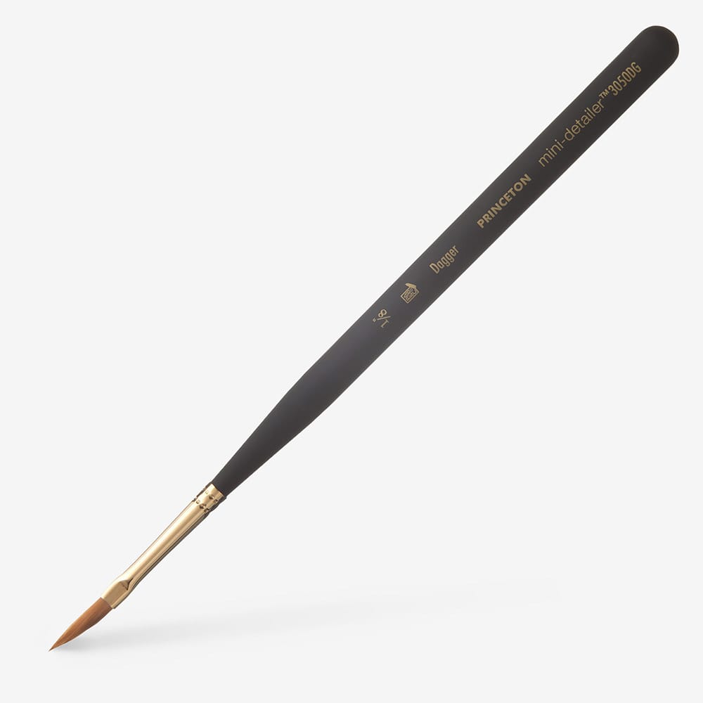 Princeton : Miniature Synthetic Sable Brush : Size 1/8 inch Dagger Striper : 3050