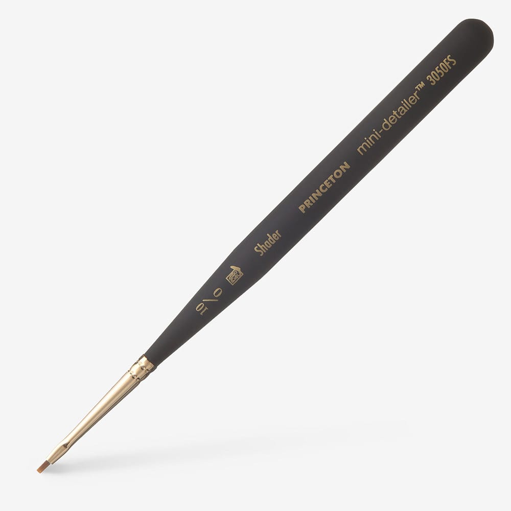 Princeton : Miniature Synthetic Sable Brush : Size 10/0 Flat Shader : 3050