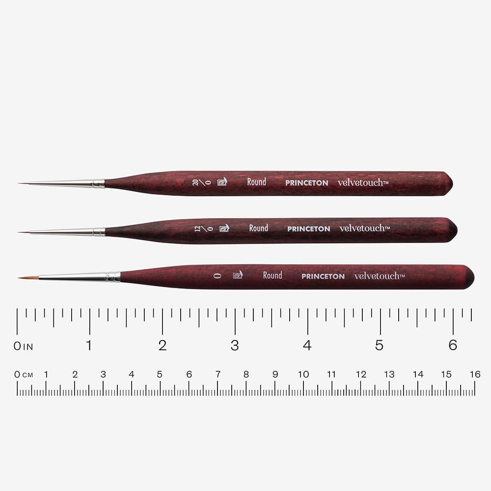 Princeton : Velvetouch : Series 3950 : Short Handle : Mini Round