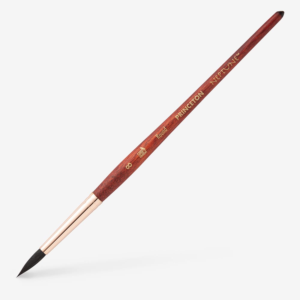 Princeton : Neptune : Synthetic Squirrel : Watercolour Brush : Series 4750 : Short Handle : Round