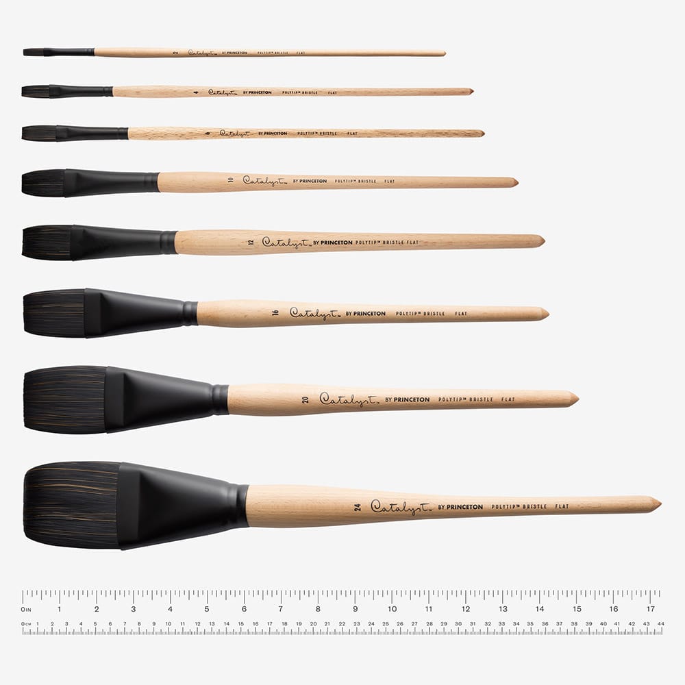 Princeton : Catalyst Polytip Bristle Brush : Flat
