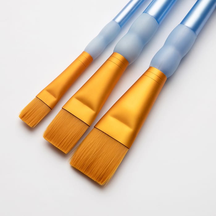 Royal & Langnickel : 3Pc Golden Taklon Wash Set Brush Set