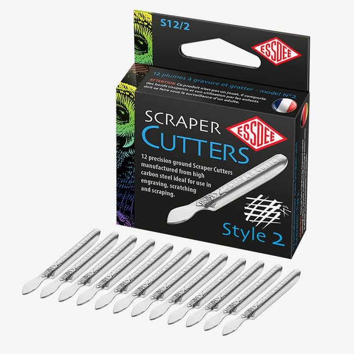 Essdee : Scraperboard Cutter : Shape No.2 : Box of 12 (Requires a Handle/Holder)
