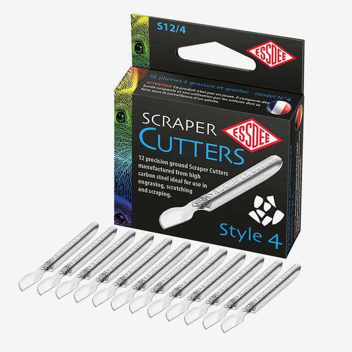 Essdee : Scraperboard Cutter : Shape No.4 : Box of 12 (Requires a Handle/Holder)