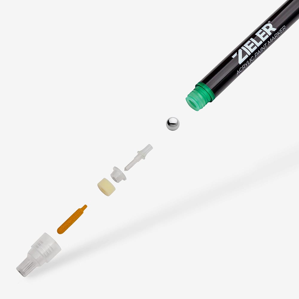 Zieler : Acrylic Paint Markers : 2.5mm : Assorted Colours : Set of 8