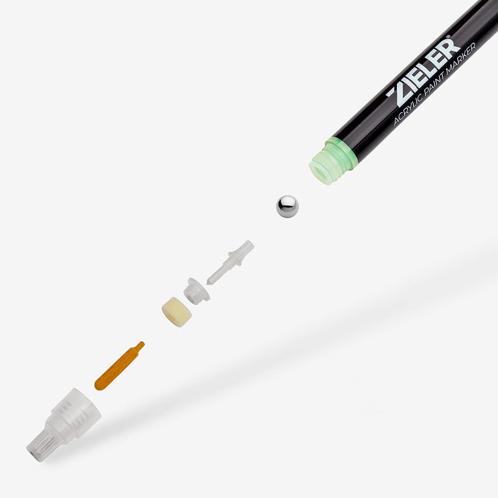 Zieler : Acrylic Paint Markers : 2.5mm : Pastel : Set of 8